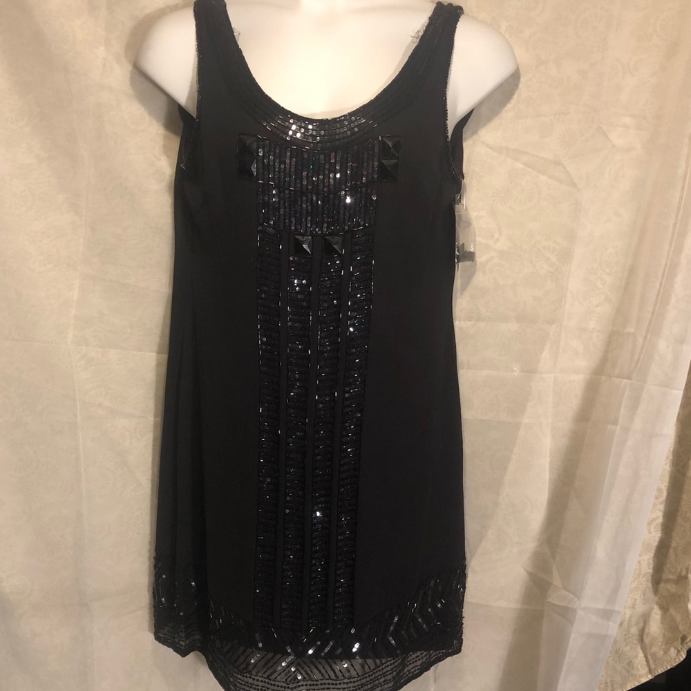 Black elegant dress with beautiful beading
